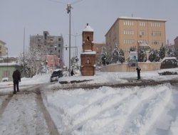Çınar’da karın boyu yarım metreyi geçti
