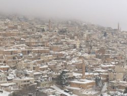 Tarihi kent beyaza büründü