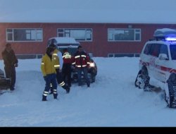 Muş'ta 112 ekipleri karda tatbikat yaptı