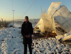 Kar yağışı ve tipi, 800 bin TL değerindeki serayı yıktı