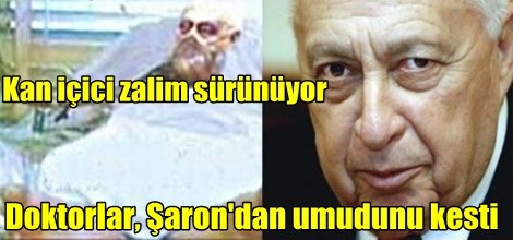 Doktorlar, Şaron'dan umudunu kesti