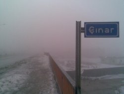 Çınar’da yoğun sis
