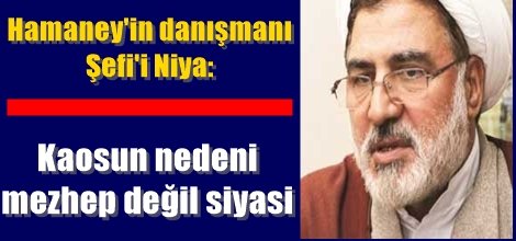 Hamaney'in danışmanı Şefi'i Niya: Kaosun nedeni mezhep değil siyasi