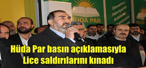 Hüda Par basın açıklamasıyla Lice saldırılarını kınadı