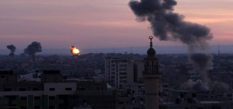 İşgalci siyonist Gazze'yi vurdu