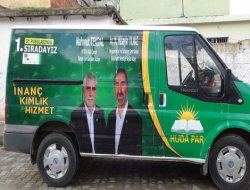 Hüda Par Seçim Minibüsü Çınar'da