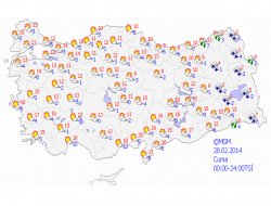 Ülke genelinde hava durumu