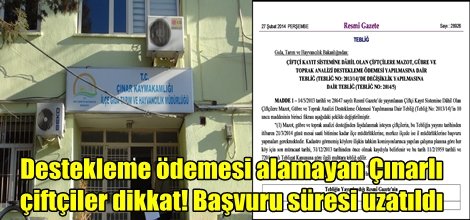 Destekleme ödemesi alamayan çiftçiler için süre uzatıldı
