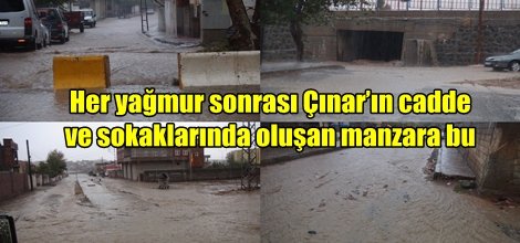 Çınar'ın sokakları çamur deryası gibi