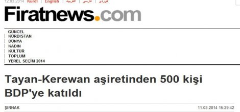 Tayan-Kerevan aşiretinden ANF'ye yalanlama