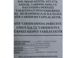 İdil İrşad Der'den Kutlu Doğum şiir yarışması