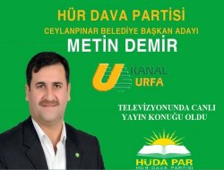 HÜDA PAR Ceylanpınar adayı projelerini TV'de anlattı