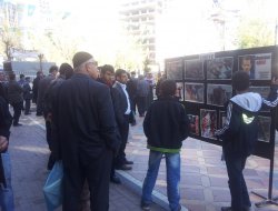 Katliamı gösteren sergiye Suriyelilerden yoğun ilgi