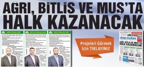 Ağrı, Bitlis ve Muş’ta HALK KAZANACAK