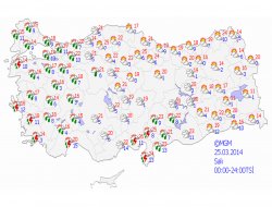 Ülke genelinde hava durumu