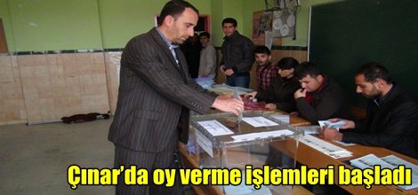 Çınar’da oy verme işlemleri başladı