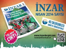 İnzar Dergisinin Nisan sayısı çıktı