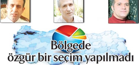 Bölgede özgür bir seçim yapılmadı