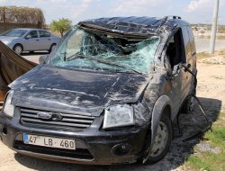 Midyat'ta araç takla attı: 1 yaralı