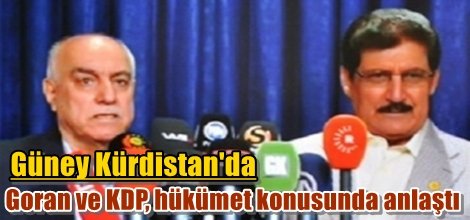 Güney Kürdistan'da Goran ve KDP, hükümet konusunda anlaştı