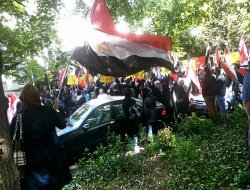 Frankfurt'ta idam protestosu