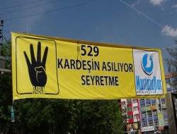 Mustazaflar Cemiyeti'nden idamlara pankartlı tepki