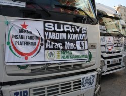 Suriye'ye 41 yardım TIR'ı yola çıktı