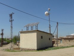 Çınar Sergelya köyünde güneş pilli santral kuruldu