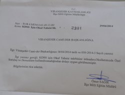 Viranşehir MEM Siyer sınavı için yer vermedi