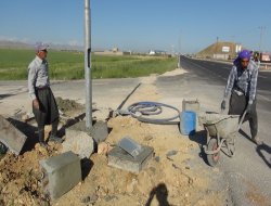 Ölümlü kazalardan sonra kavşak yapımına başlandı