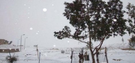 Sina Çölü'ne kar yağdı