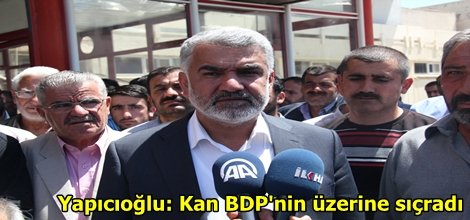 Yapıcıoğlu: Kan BDP'nin üzerine sıçradı