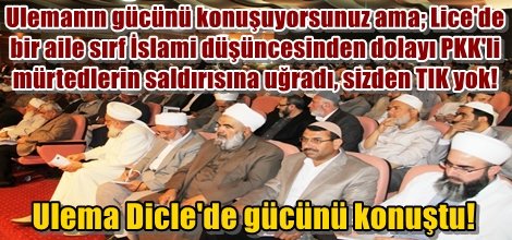 Ulema Dicle'de gücünü konuştu