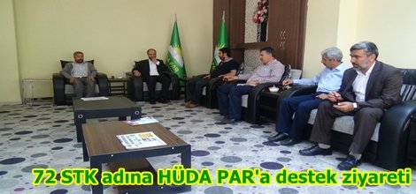 72 STK adına HÜDA PAR'a destek ziyareti