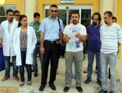 Görevi başında saldırıya uğrayan Hemşire için basın açıklaması