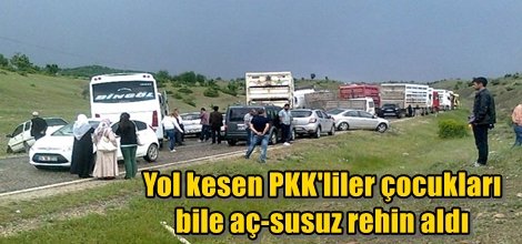 Yol kesen PKK'liler çocukları bile aç-susuz rehin aldı
