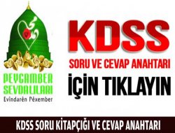 KDSS Soru ve Cevap Anahtarı