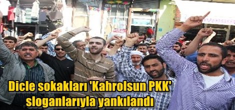Dicle sokakları 'Kahrolsun PKK' sloganlarıyla yankılandı