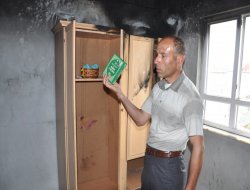 Yangında Kur'an-ı Kerim hariç her şey yandı