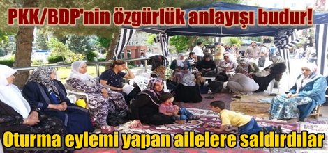 Oturma eylemi yapan ailelere saldırı yapıldı