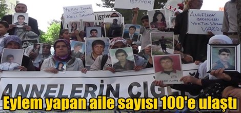 Diyarbakır'da eylem yapan aile sayısı 100'e ulaştı