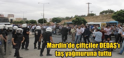 Mardin'de çiftçiler DEDAŞ'ı taş yağmuruna tuttu