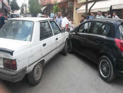 Maddi hasarlı trafik kazası