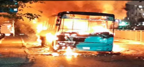 Devrimci halk güçleri halk otobüsünü yaktı!