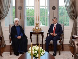 Cumhurbaşkanı Gül Ruhani'yle görüştü