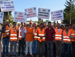 Taşeron işçiler yaşanan sorunlara 'dur' dedi