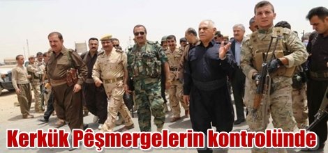 Kerkük Pêşmergelerin kontrolünde