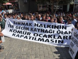 Maden ocaklarının kapatılması protesto edildi