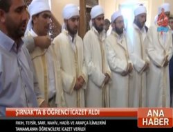 Şırnak Kumçatı’da eğitimini tamamlayan 8 öğrenci icazet aldı