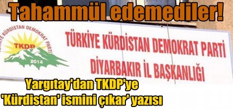 Yargıtay'dan TKDP'ye 'Kürdistan ismini çıkar' yazısı